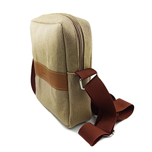 Bolso bandolera Venetto de fieltro cappuccino: comodidad extra-small para negocios y ocio 2