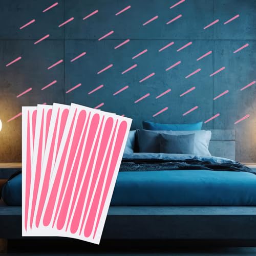PATIKIL 32 adhesivos de estrellas luminosas para pared rosa miniatura 1