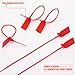 Nuanchu 500 Pcs Plastic Tamper Seals Zip Ties for Fire Extinguishers Blank Security Tags Disposable Self-Locking Signage Trailer Truck Seal Tie, 250mm Length(Red)