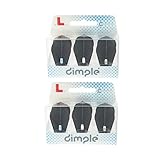 LSTYLE Dart Flights: L9d PRO Fantail - Dimple Texture - for Soft Tip and Steel Tip Darts - 2 Pack Black