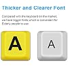 BOOGIIO Large Print Computer Keyboard, Wired USB High Contrast Keyboard with Oversized Print Letters for Visually Impaired Low Vision Individuals (Yellow+Black)