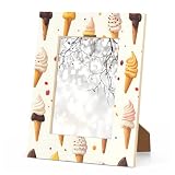 ckupinue Chocolate Ice Cream Picture Frame 8x10, 8x10 Wooden Picture Frame, Horizontal and Vertical for Wall and Tabletop Display Photo 8 by 10-Inch