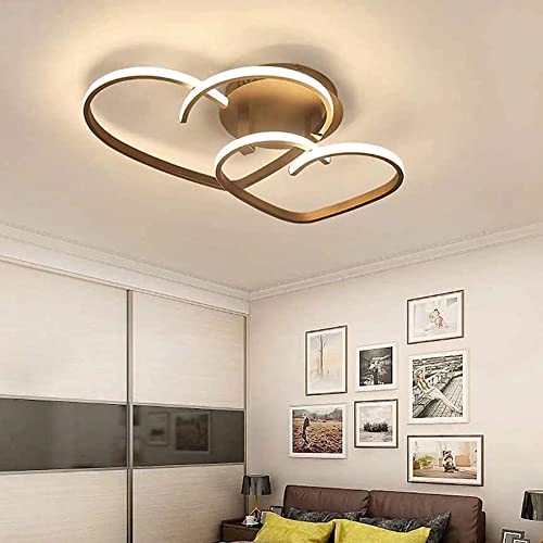 Plafonnier LED moderne salon variable avec télécommande design cœur chambre 65x50cm