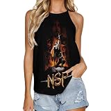 Ninja Sex Musics Party T-Shirt Woman's Tank Top Summer Sexy Sleeveless Halter Top Basic Casual Cami Tshirt Blouses White