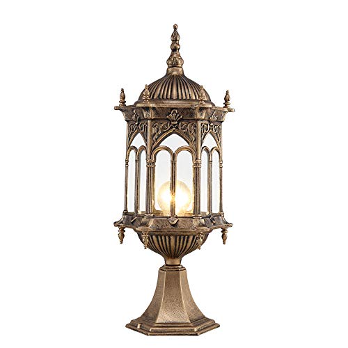 Waterproof Outdoor Aluminum Light, Wall Lamp, Door Column Light, Villa Garden Pillar Lamp, Wall Light, Garden Lamp, Column Lamp (Color : Bronze 1)