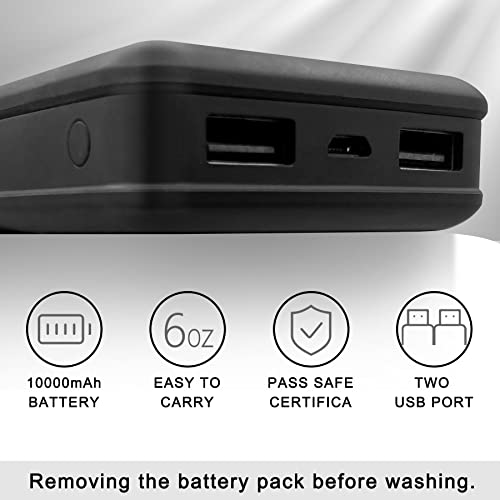 Loowoko Heated Gilet For Women With 10000Mah Power Bank, Lightweight Heated Vest Thermal Body Warmer, 3 Heat Settings + 4 Zone Heating, For Outdoor Sports‌, Cycling, Skiing - 3