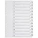 Produktbild Q-Connect 1-12 Register mehrfach gelocht verstärkte Tafel Klarsicht-Tab A4 weiß KF01529