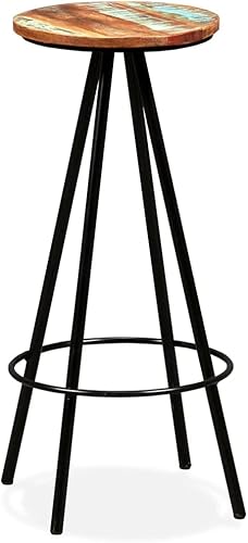 Miniatura 7 de Industrial Bar Table Set 3-Piece Reclaimed Wood Pub Bistro Furniture with Steel Legs for Kitchen Living Room Indoor Modern Spaces