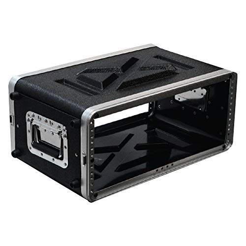 Seismic Audio - Salwr4S - Lightweight 4 Space Compact Abs Rack Case - 4U Pa Dj Amp Effects Shallow Rack Case #TOP3