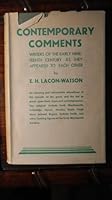 Contemporary Comments Writers of the Nineteenth Century as They Appeared to Each Other B0018R4L2M Book Cover