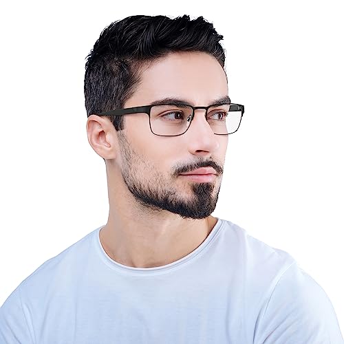 Emporio Armani Óculos de sol masculinos quadrados EA1027, preto fosco, lentes demo, 55 mm, Preto fos