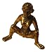 Brass Phallic Phallus Naked Nude Lady Sitting Buddhist Blessing Amulet Thailand
