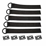 Easy Crease Ice Hockey Goalie Helmet Straps – Open Back Slip Knot Replacement System for Quick & Easy Adjustment – Adjustable Length for Youth & Adult Daily Training - Durable Nylon Strapping - Black