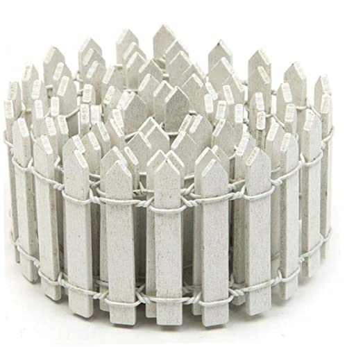 Eioflia Cerca de jardín en Miniatura, Valla de jardín de Hadas en Miniatura Valla de Madera Mini Valla Decorativa de Flores Decorativas decoración de...