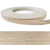 DecoMeister Kantenumleimer mit Schmelzkleber Melaminkantenumleimer Umleimer Bügelkante Dekor für Regalbrett Möbelbauplatte Furnier 21mm x 5m Kantenband Sonoma Eiche