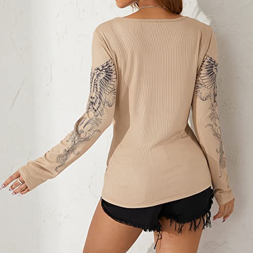 Image of Grunge Clothes for Women Y2K Tops Long Sleeve Fairy Grunge Aesthetic Shirts Teen Girls Vintage Graphic Tees Fall