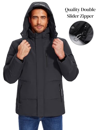 Flygo Puffer Jacket Men Down Jackets Winter Coats Waterproof Thicken Insulated Hooded Quilted Parka Snow Jacket3