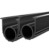 16.5FT & 20FT Garage Door Bottom Seal Replacement - Jobon Rubber Universal U+O Garage Door Weather Stripping with 5/16 inch T-Ends, Easy Installation and Fits Most Standard Garage Doors