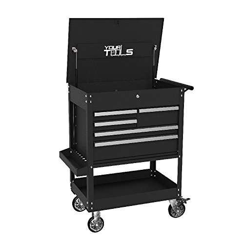 Y5309A Rolling Tool Chest, Parts Cart and Work Station, Matte Black