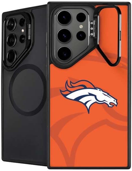 Skinit Kickstand Phone Case Compatible with Galaxy S24 Ultra - Officially Licensed NFL Denver Broncos Double Vision Design