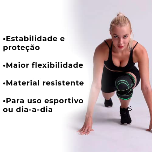Joelheira Ortopédica De Compressão Ajustável Proteção Profissional Para Lesões, Contusões, Alívio Da