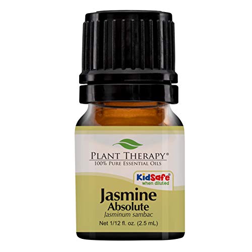 Plant Therapy Jasmine Absolute Essential Oil 100% Pure, Undiluted, Natural Aromatherapy, Therapeutic Grade 2.5 mL (1/12 oz)