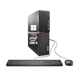 Lenovo ThinkCentre M800 SFF Desktop, Quad Core i5-6400, 8GB RAM, 256GB SSD, VGA, DisplayPort, Keyboard and Mouse, WiFi, BT, Windows 11 Pro (Renewed)