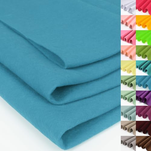 Image of XSEINO Soft Felt Fabric, Large Single Piece, 36x72 Inch, 1.4mm Thick Turquoise Nonwoven Felt for DIY Crafts, Sewing and Patchwork