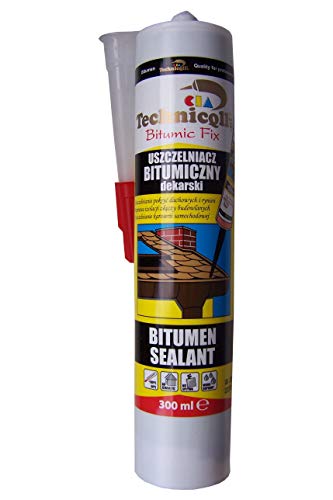 1 x Tube 300 ml Mastic d'étanchéité bitume Noir Fixation pour gouttières de toit tuyaux Articulations béton bois en acier Roue de Voiture Arches New Technicqll