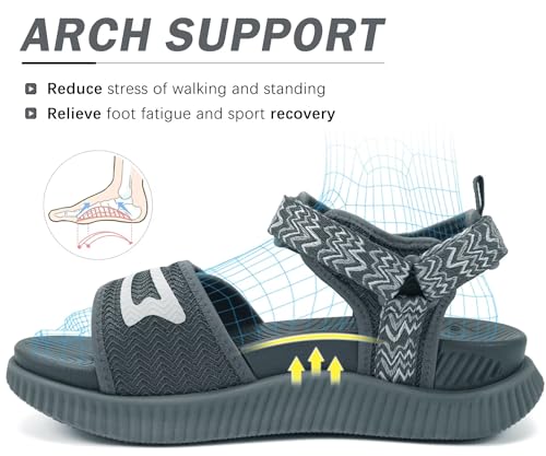Image of KuaiLu Womens Orthopedic Recovery Walking Arch Support Sandals Cushion Foam