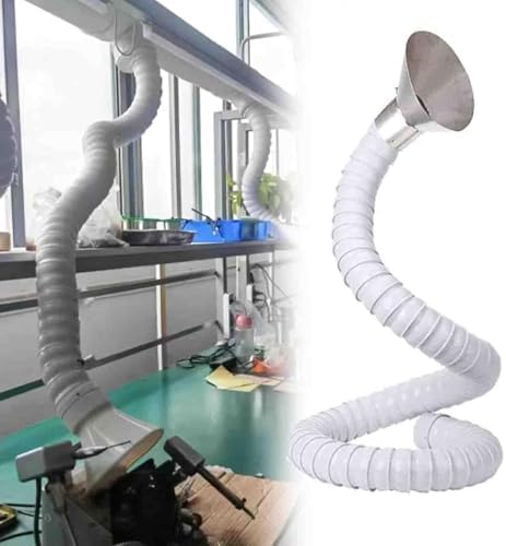 360° Flexible Dust Collection System - Smoke & Fume Extractor Hose for Laboratories, Auto Repair Shops & Workshops - Enhance Air Quality & Safety
