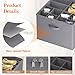 Lifewit Shoe Storage Organizer for Closet, Fabric Large Shoe Box Storage Containers with Clear Cover, Foldable Bins for Boots Heels Sneakers Fits 24-32 Pairs (Each 12-16 Pairs) 2 Pack Gray