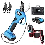 Laecabv Forbici Potatura Elettriche Professionali 40mm, Cesoie a Batteria con Zaino (Motore Brushless), Kit 2 Batterie 21V per Ulivi e Vigneto, Taglio Legno Secco Senza Sforzo, 8-10 Ore di Autonomia