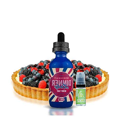 E Liquide Dinner Lady Berry tart 50ml  70 vg 30 pg  booster shortfill - Sans nicotine + Liquide The Boat 10ml Citron et citron vert - Sans nicotine et sans tabac.