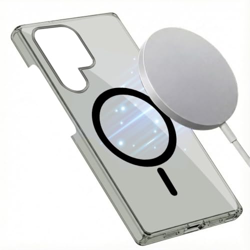 Image of Jkobi Lifetime Anti-Yellow MagSafe Compatible Clear Back Case Cover for Samsung Galaxy S22 Ultra 5G (Sleek Hard Crystal | Shockproof and Camera Protection)