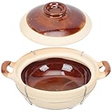 jojofuny Cacerola de Barro China Mango Sencillo 05L Olla para Guisos Resistente a Altas Temperaturas Utensilio de Cocina para Estufa y Elaboración de Arroz Guisado