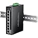 TRENDnet 8-Port Industrial Gigabit Ethernet DIN-Rail Switch, TI G80, 8 x Gigabit Ethernet Ports, IP50 Rated, 16Gbps Switching Capacity, NDAA TAA Compliant, Lifetime Protection