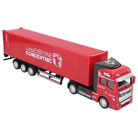 Maquer Container Truck Toy, Container Car Toy, Simulation Collection Birthday Gifts for Kids(red, cargo truck) Cover