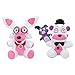 Zhongkaihua Funtime Foxy + Funtime Freddy Ensemble de peluches Five Nights At Freddy's pour enfants Cadeau de Noël Nouvel An
