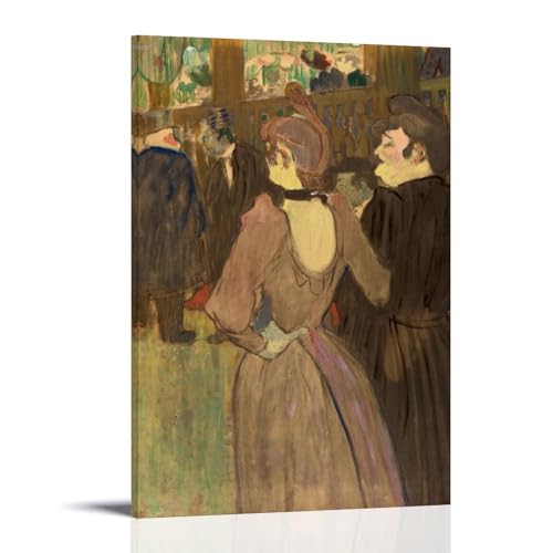 Art Nouveau Henri de Toulouse-Lautrec - Affiche vintage La Goulue et sa sœur 20x30cm