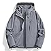 Men's Climbing Waterproof Jackets Outdoor Hiking Rain Sports Breathable Trenchcoats Jacket All Black XXL