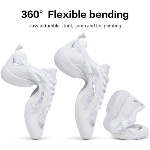Image of CADIDL Cheer Shoes Women White Cheerleading Dance Shoes