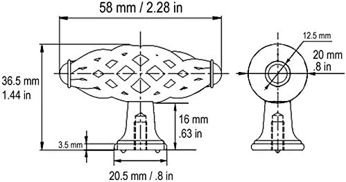 30 Pack Black Bird Cage Birdcage Nest 2-1/4" (58mm) Kitchen Cabinet Drawer Pull Knob 749-58