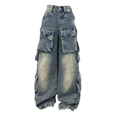 UIFLQXX Girls Baggy Distressed Jeans Cover