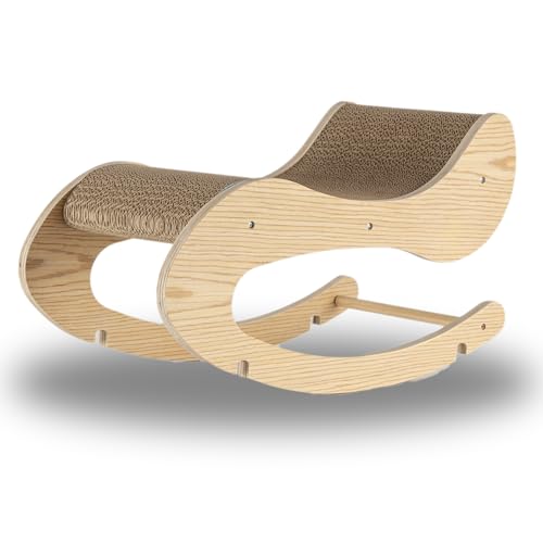 Armarkat Real Wood Medium Wooden Cat Rocking Chair, Detachable Cat