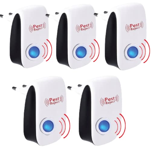 Pack Ultrason Souris et Rats - Appareil Ultrason Souris - Barrage aux Insectes - Repulsif Souris à Ultrason Souris - Tue Mouche Electrique et Anti souris Ultrason Puissant - Répulsif Souris (5)