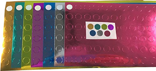 Color Coding Dot Labels For Office Teacher Supplies 1/4 Inch Metallic Assortment Pack 1,344 Stickers 192 Each Color, Silver, Copper, Gold, Blue, Purple, Red, Green #TOP2