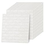 Materiales de alta calidad: nuestros paneles de pared autoadhesivos 3D con efecto de ladrillo están hechos de espuma de polietileno de 6 mm que no es tóxica, inodoro y no contiene metales pesados ni formamida. Más grueso que el papel pintado ordinario y la superficie de las calcomanías de pared es suave, lo que puede evitar que los niños se golpeen