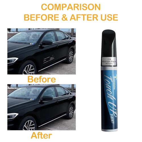 Treesiche Midnight Black Metallic 218 Touch Up Paint for Toyota Exact Match,Car PaintPen Scratch Repair 2 in 1 Touch Up Paint,Car Scratch Remover for Deep Scratches Color-Matched