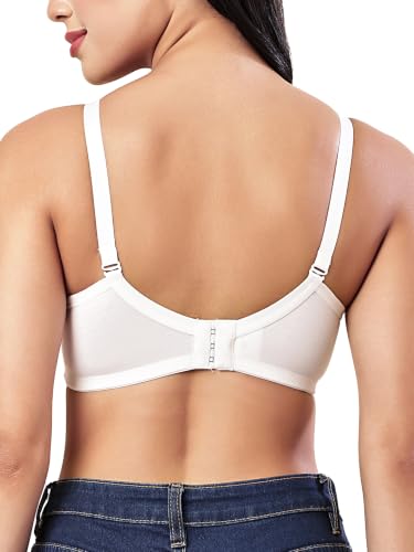 Image of Women's Seamless Padded Non Wired Cotton Stretch Everyday Bra| Detachable Straps | Transparent Straps Included